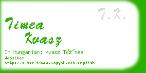 timea kvasz business card